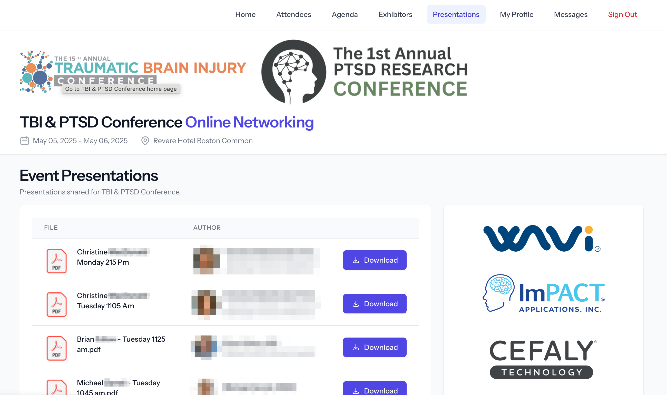 Event Presentations